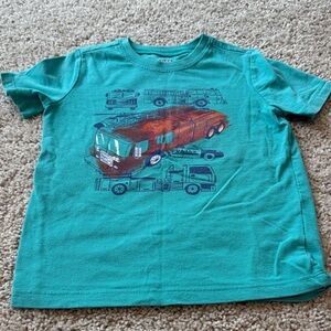 Carter's Teal Fire Truck Short Sleeve Tee